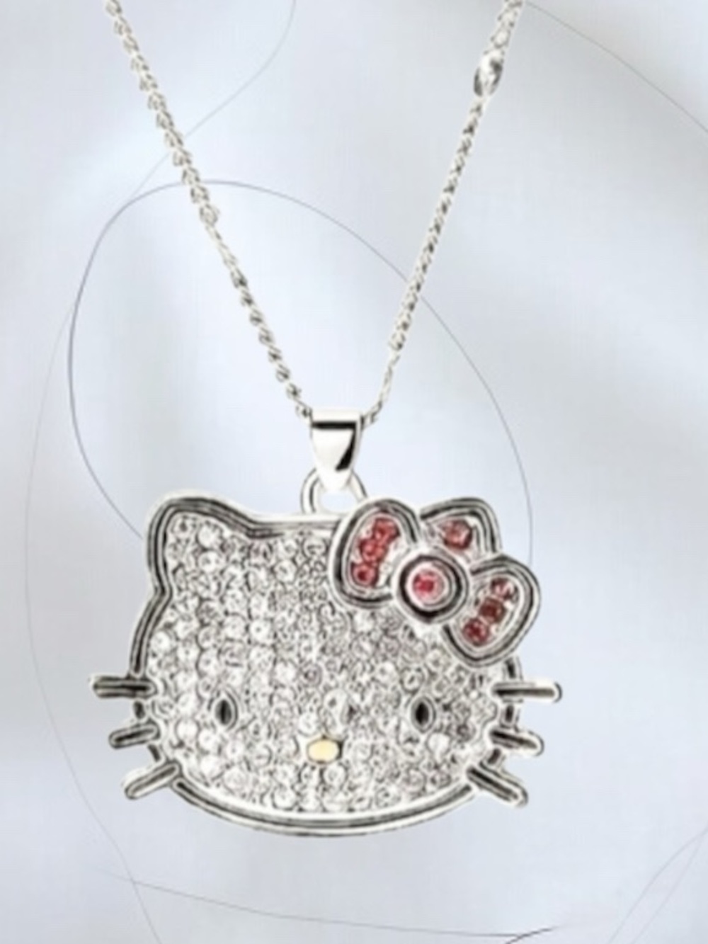 Hello Kitty Cat Necklace Pendant Sanrio Fashion Jewelry NEW NWT - Picture 2 of 8
